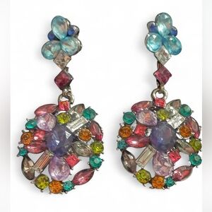 Colorful Gemstone Drop Earrings